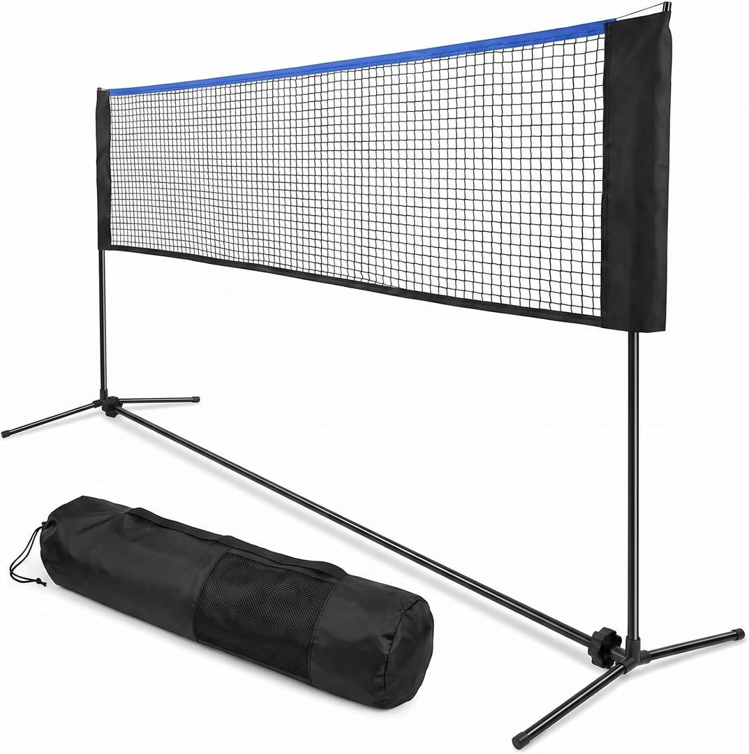Portable Badminton Net Set, 17FT Wide, Adjustable Height Multi Sport Net for Pickleball, Tennis, Volleyball, Soccer Tennis, Indoor Outdoor with Carry Bag, Easy Setup for Backyard