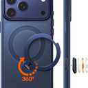 TORRAS Q3 Spin for iPhone 17 Pro Max Case with 360 Magnetic Stand, Camera Control, Fit for MagSafe, 4X Military-Grade Shockproof Case for iPhone 17 Pro Max Phone Case with Kickstand, Deep Blue