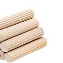 100 Pack 3/8" Wood Dowel Pins Straight Grooved Pins for Furniture Door and Dowel jig (3/8 in)