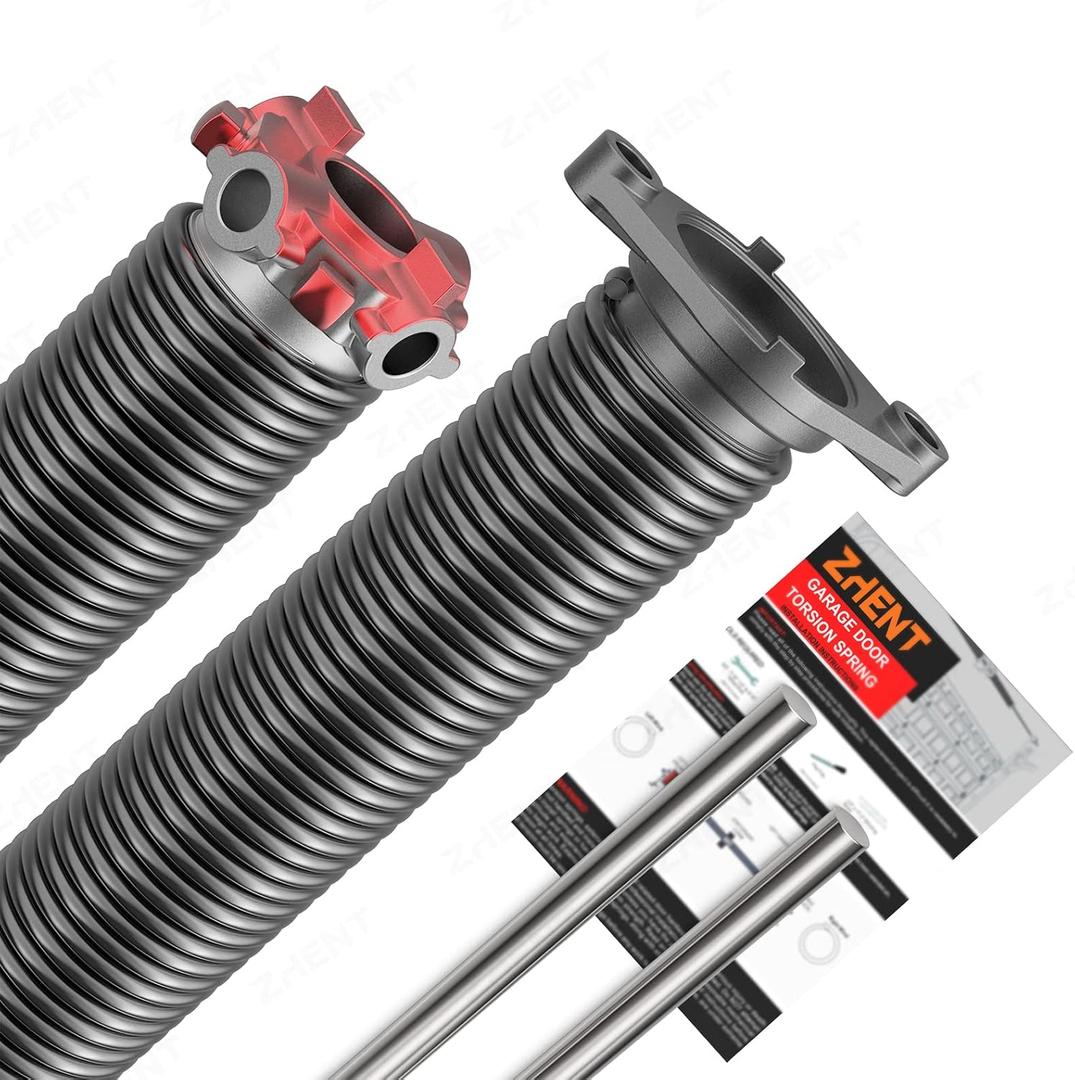 Garage Door Torsion Springs 1.75(Pair) with Non-Slip Winding Bars, Coated Torsion Springs with a Minimum of 18,000 Cycles(0.243''X1.75''X36'')