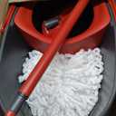 O-Cedar EasyWring Microfiber Spin Mop & Bucket Floor Cleaning System + 2 Extra Refills, Red/Gray