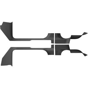 LUCKEASY 4PCS Front & Rear Door Entry Threshold Strip Protector for Tesla Model Y Juniper 2025 2026 Door Sill Protective Cover Anti-dust Pads Protector Cover for Model Y Juniper Accessories TPE Black