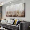 Abstract Wall Art Home Decor Wall Brown Canvas Print Wall Art Framed Modern Abstract Artwork for Living Room Bedroom Dining Room Home Office Decor 40"L x 20"W, Brown