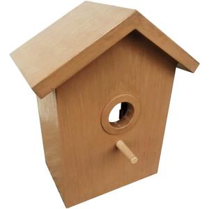 SPY Window Birdhouse - Easy to Make See Through One Way Mirrored Home Bird Nest House Mount with Viewing Window for Backyard  7x8.5 In