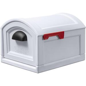 Step2 Town-to-Town XL Post-Mount Mailbox, Weather Resistant, Large Outdoor Mailboxes, Made of Durable Plastic, Easy to Install, USPS T4 Sized Mailbox, Flag Included, Classic White