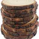 Unfinished Natural Wood Slices Wooden Circles with Tree Bark Log Discs for DIY Craft Rustic Wedding Ornaments