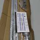 Authandis Silver Curtain Rods for Windows with Brackets,5/8 Inch Diameter Small Window Curtain Rod Adjustable 32 to 48 Inches,Easy Install Drapery Rods,Gray