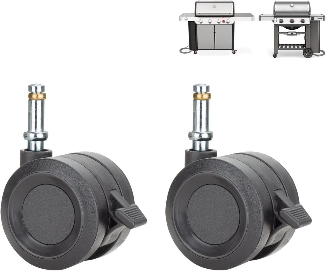 67067 Grill Wheels Replacement for Weber GS4 Genesis II Gas Grills Parts for Weber Genesis II S-310 S-315 E-210 E-310 E-410 E-610 SE-335 CE-310, for Weber Genesis 2 LX S-240 S-440 S-640 Wheels Parts (2.86"-for Weber Genesis II (2016+) Grill)