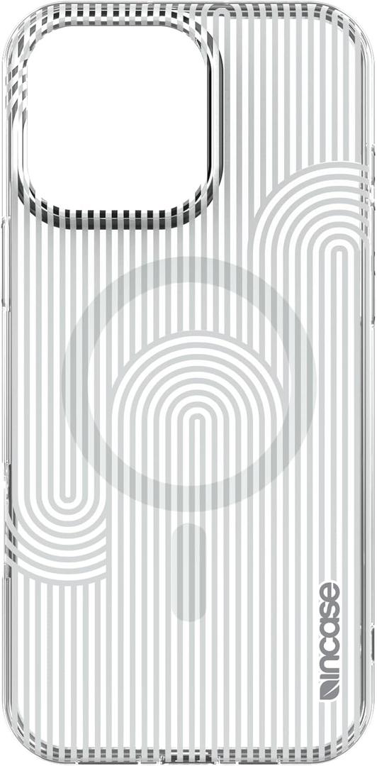 Incase Level Case for iPhone Slim MagSafe Compatible Apple iPhone Case 10 Ft Drop Protection, Protective Cover with Lanyard Loop, Sleek and Minimal Design (Lines Vertical Gray, iPhone 16 Pro Max)