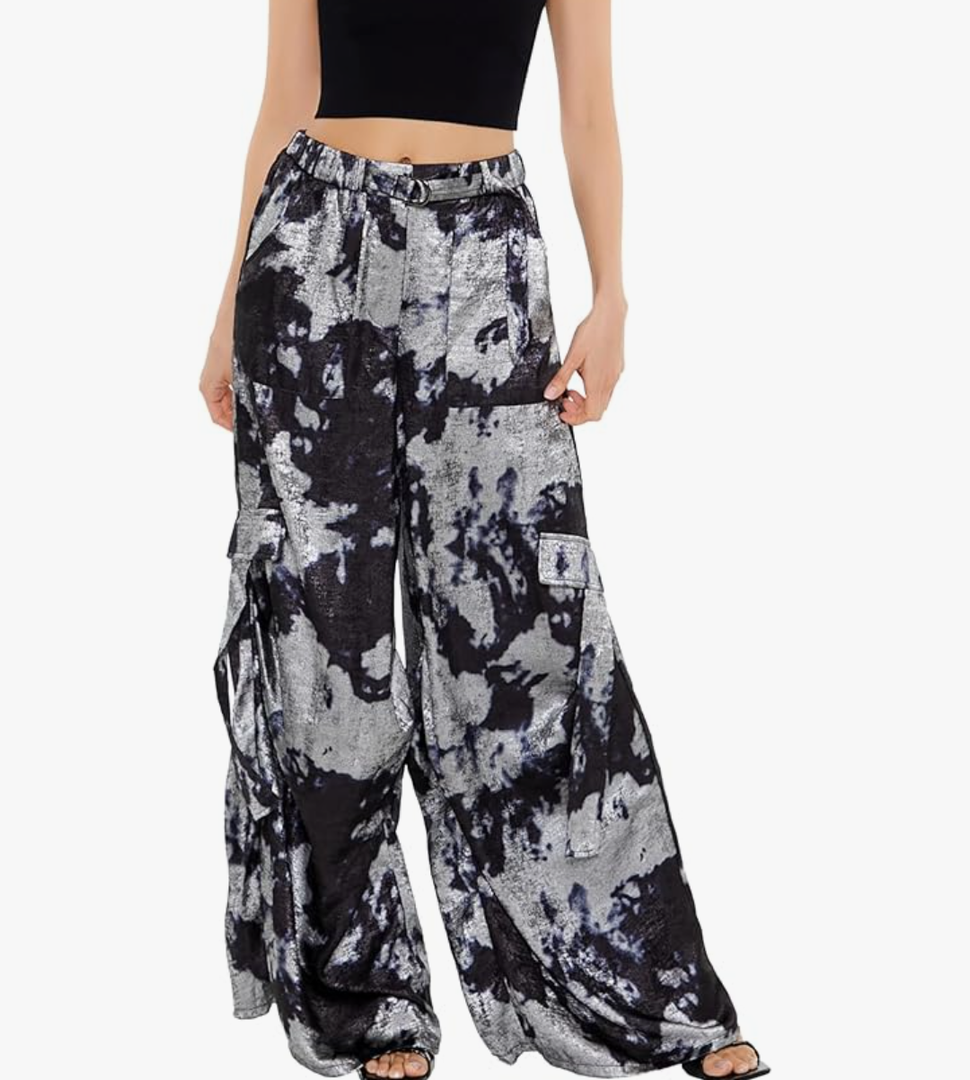 Forever 21 Womens Satin Cloud Wash Palazzo Pants Size S