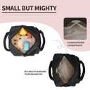 Small Diaper Bag Tote, Crossbody Diaper Bag Mini Purse with 8 Pockets, Travel Baby Bag for boys & Girls, 2 Insulated Pockets, Black