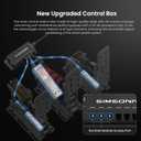 SIMSONN Plus X Racing Simulator Hydraulic Pedals Sim Racing Pedals Support Haptic Reactor (Plus X Black Baseplate)