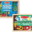 Melissa & Doug Deluxe Magnetic Letters and Numbers Set 89 Wooden Alphabet Magnets & Numbers, Educational Learning Toys for Preschool Kids Ages 3+
