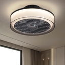 Low Profile Bladeless Ceiling Fan with Light, Amber Shade Flush Mount Ceiling Fan for Bedroom, Living Room, Office, Kitchen, APP & Remote, 6-Speed Quiet DC Motor (30dB)