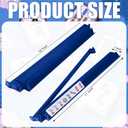 4 Pcs 18.7 Inch Dark Blue Acrylic Mahjong Tile Racks with Pushers for Game Night American Mahjong Racks Tile Set for Mah Jong Lovers and Beginners