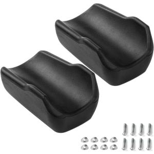 2 Pack Walker Armrest Pads - Rollator Arm Support Pad for Walker, Universal Replacement ArmRest Pad for Standard Walker, Rollator Walkers, and Upright Walkers, Mounting Holes 135MMx40MM, Black