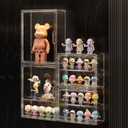 BOHOIDEE 3 Tiers Clear Display Case for Figures, Acrylic Storage Organizers Box with Magnetic Door, Wall-Mounted Dustproof Showcase for Collectibles Action Figure