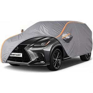 Custom Fit Lexus NX Car Cover for NX 300 350 2015-2025 Outdoor Waterproof Car Cover All Weather with Door Zipper Cotton Lining Scratch Resistant Rain Sun UV Dust Snow Protection (Gray(Max))