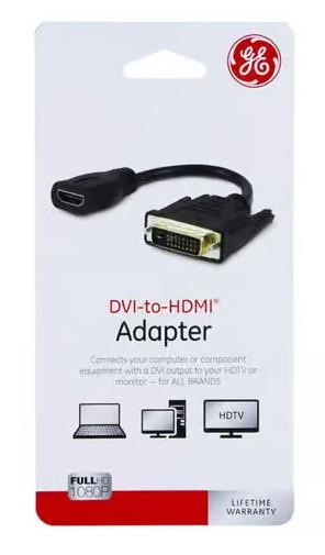 GE DVI TO HDMI ADAPTER