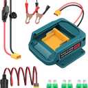 Jump Starter Adapter for Makita 18V Battery, 4FT Portable Car Charger Jump Starter with Jumper Cable Clamps, 3 Fuses, 12V Car Lighter(Battery Not Included)