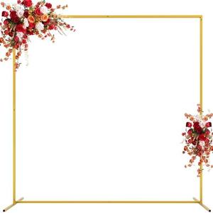 Asee'm 40x80 Gold Wedding Arch Backdrop Stand Square Metal Rectangular Arch Frame for Ceremony Party Birthday Bridal Baby Shower Anniversary Arbor Balloon Decoration