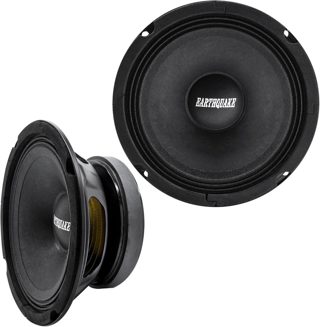 EARTHQUAKE Sound PR-EQ68 6.5-inch 8-Ohm Cloth Surround Speakers - Open Basket, 200 Watts Max (Pair)