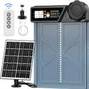 Large Size Automatic Chicken Coop Door Solar - Powered Auto Chicken Door Opener, Timer Modes for Safe and Convenient Chicken Keeping with Intelligent Obstacle Sensors, Remote Control, 14.2"H x 10.83"L (Grey)