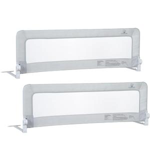 ComfyBumpy Long Toddler Bed Rails - Baby Bed Rail Guard for Kids, Twin, Full, King and Queen Beds - Adjustable Bed Rail for Toddlers - Baby Bed Side Bedrails - Gray, Long (55.5" x 19.5"), Pack of 2