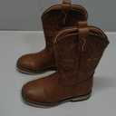 Rollda Kids Cowboy Boots for Boys Girls Western Square Toe Cowgirl Boots with Walking Heel (Toddler/Little Kid/Big Kid), Size 8