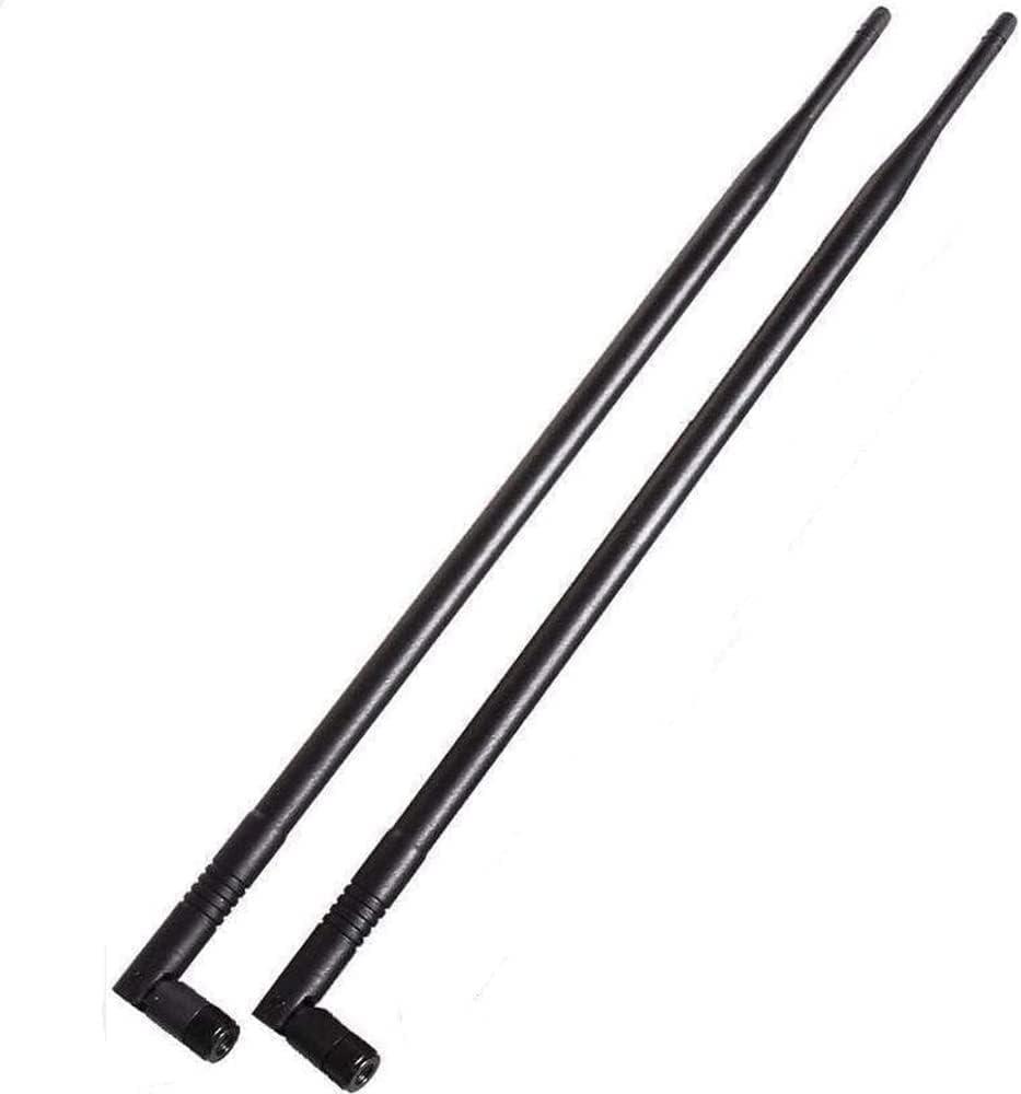 8dBi High Gain Long Range Dual Band WiFi 2.4GHz 5GHz 5.8GHz MIMO RP-SMA Male Antenna for PCI WiFi Router Wireless Network Bluetooth Card USB Adapter Security IP Camera Video Surveillance Monitor PC
