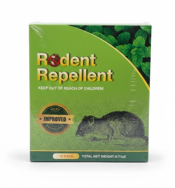 Rodent Repellent 10 Pack Peppermint Oil, Cinnamon Oil, Garlic Oil, Citronella Oil