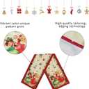 Vintage Santa Claus Table Runner - Red Vintage Style Merry Christmas Winter Xmas Home Kitchen Dining Table Decor, Party Decorations 13 x 108 Inch