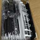 Portable Shoe Rack Organizer with Door, 48 Pairs Shoe Storage Cabinet Easy Assembly, Plastic Adjustable Stackable Detachable Free Standing DIY Expandable 8 Tier Black