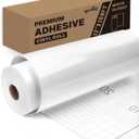 Lzerking Permanent Adhesive Vinyl - 12x100FT White Glossy Adhesive Vinyl Roll for Cricut, Silhouette Cameo, Craft Die Cutters, Scrapbooking
