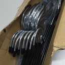 Zober Pants Hangers Non Slip - 20 Pack Open Ended Pants and Jean Hangers for Closet - Space Saving Clothes Hanger - Strong, Durable, Metal Pant Hangers (Black) (Chrome)