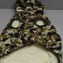  Fleece Lining Extra Warm Dog Hoodie in Winter for Large Dogs Jacket Pet Coats with Hooded,Green Camo XXXL