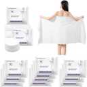 10 Pack Large Compressed Bath Towels Portable Lightweight Disposable Cotton Fiber Tablets Towel for Travel, Camping, Gym, Swimming, Beach (55" X 28")