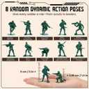 Shindel 100PCS Army Men Toy Soldiers, Plastic Army Men Playset Green Yellow Soldier Figures 8 Poses for Boys Birthday Gift