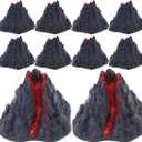 DECHOUS 10Pcs Plastic Volcano Toy: Fake Volcano Model Decorations - Small Volcanoes Landscape Model for Scientific Education Projects Dinosaur Scene Accessories