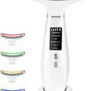Red Light Therapy for face,Facial Massager,Skin Care Tool,for Anti-Aging, at Home,Lifting and Tightening Sagging Skin (Pearl White)