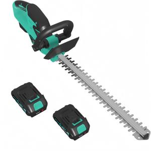 Garvee 22.4'' Hedge Trimmer Cordless Battery - Hedger Branch Grass Trimmer Shears Bush Grass Cutter Shrubbery, 2x2.0Ah Batteries Rechargeable, Brushless Motor Double-Sided Dual Action 2/3'' Blade Gap