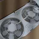 shinic 9" Twin Window Fan with Remote Control,Reversible Airflow,Removable Cover,3 Speeds, 3 Modes, Expandable Panels (From 24" to 37"),ETL Certified, White
