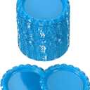 PATIKIL 100 Pieces Bottle Caps for Crafts, 1 Inch Decorative Double Sides Printed Flat Bottle Caps Bulk for DIY Pendants Scrapbooks Badge, Light Blue