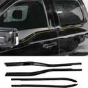 Window Trim Compatible with 2021-2025 Ford F150 Supercrew ABS Plastic Window Molding Edge Guards Weatherstrip Bottom Sill Decoration Covers for 2024 Ford F-150 Accessories (4PCS)