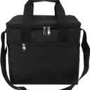 Collapsible Insulated Cooler Bag, 15L Large Capacity Leakproof Thermal Preservation Food Picnic Bag, Heat Insulated Food Tote for Beach Outings, Camping, Barbecues (black)