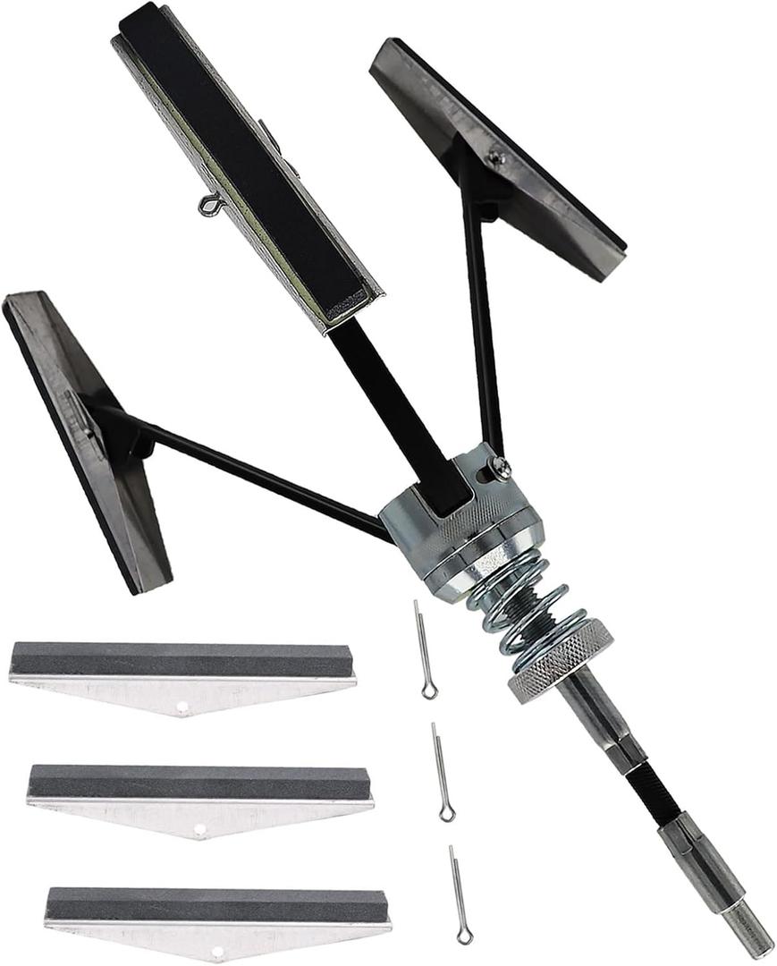 Keepro Engine Cylinder Hone Tool 2"-7" Diameter Adjustable Deglazer with 3-Piece 4" Long Stones 220 Grit Kit