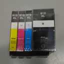 910XL Ink Cartridges for HP Printers (4-Pack) Black Cyan Magenta Yellow Replacement for HP 910XL Ink Cartridges Combo Pack Works for OfficeJet 8010 8020 Series, Pro 8025e 8020, 8030 Series 3JB41AN