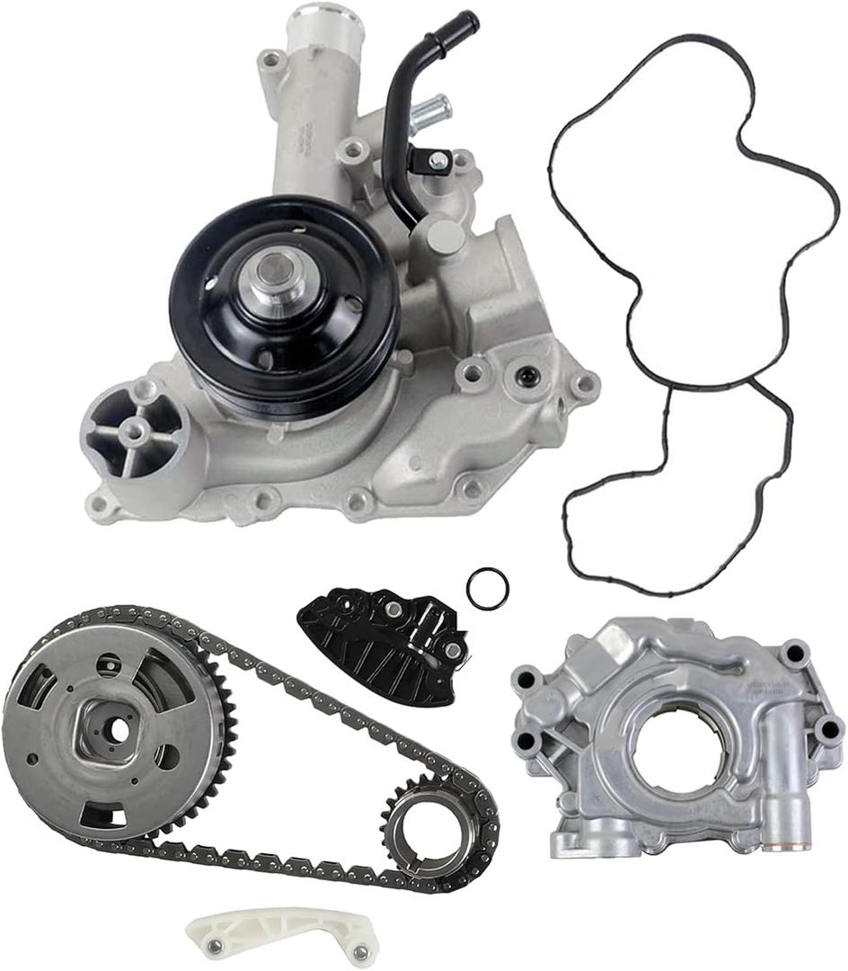GELUOXI 5.7 Hemi Timing Chain Kit w/Oil Pump & Water Pump 53022243AF, 53021622BF, 68346912AA, 9-0750S Replacement for Dodge Ram 1500 2500 3500 V8 5.7L 2009-2015