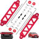 Tandefio 2 Sets Car Battery Hold Down Bracket Battery Tie Down Aluminum Alloy Car Battery Hold Lock Accessories Kit Mount Bracket with 10in J Bolts