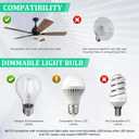 Dimmer Switch & Ceiling Fan Remote Control, 4-Speed Wall Switch, 2 in 1 Light and Ceiling Fan Combination, Single Pole, Neutral Wire Needed, Compatible with Hampton Bay Harbor Breeze Hunter